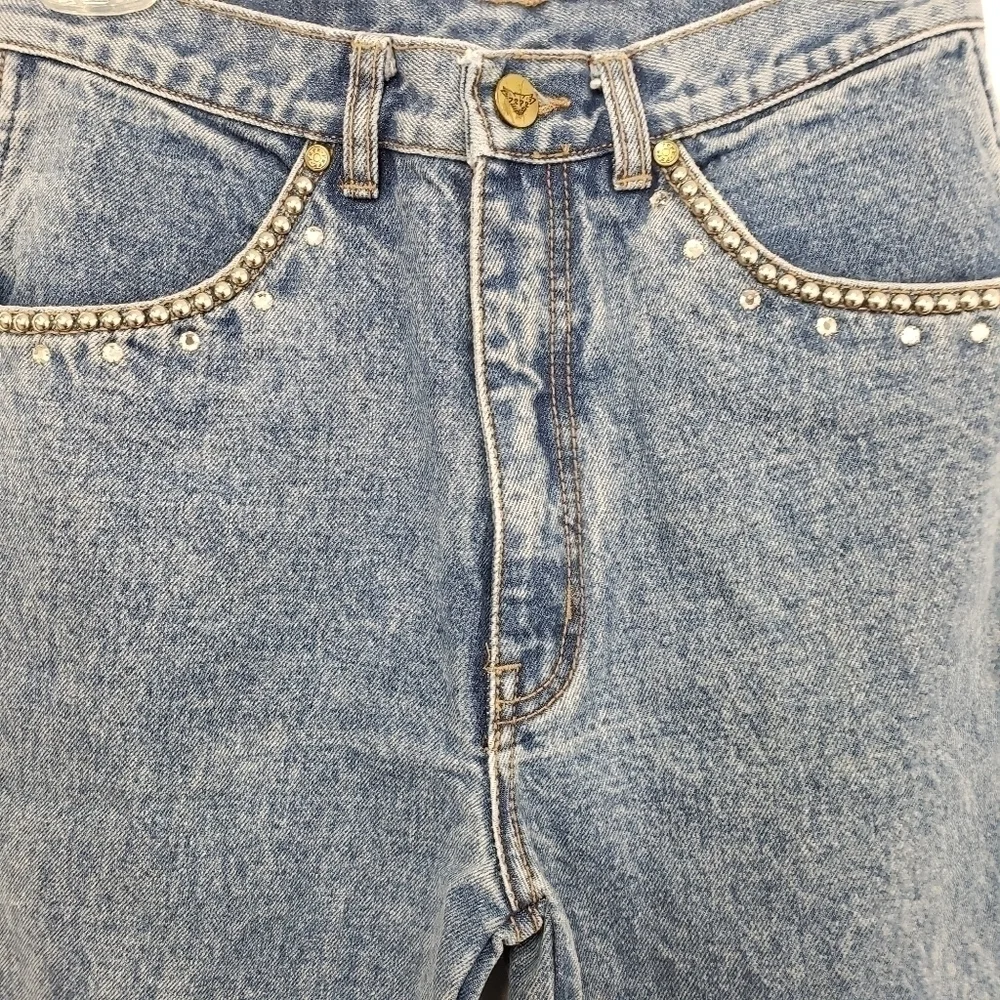 Vintage Rare Pepe Jeans London High Waist Straight Leg Embellished Jeans 26 EUC - Picture 5 of 15